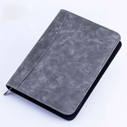 Kawaii Faux Leather A5 Padfolio z kalkulatorem Zipper Binder teczka na notebooka Folder wykonawczy Spiral Travel zeszyt