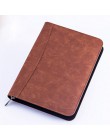 Kawaii Faux Leather A5 Padfolio z kalkulatorem Zipper Binder teczka na notebooka Folder wykonawczy Spiral Travel zeszyt