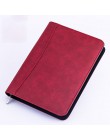 Kawaii Faux Leather A5 Padfolio z kalkulatorem Zipper Binder teczka na notebooka Folder wykonawczy Spiral Travel zeszyt