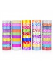 50 sztuk brokat Washi taśmy papiernicze Scrapbooking klej dekoracyjny taśmy DIY kolor taśmy maskujące szkolne Papeleria