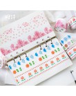 3 sztuk/paczka kwiaty chmura japońska taśma washi dekoracyjna taśma klejąca Decora Diy naklejki scrapbooking maskowanie etykiety