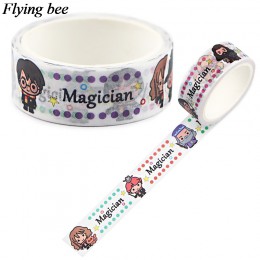 Flyingbee 15mmX5m papierowa taśma Washi film kreatywny samoprzylepne taśma DIY do scrapbookingu etykieta samoprzylepna taśma mas