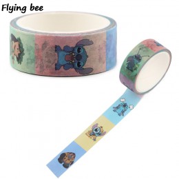 Flyingbee 15mmX5m śliczne Washi taśma klejąca DIY planista taśma maskująca Cartoon taśmy samoprzylepne naklejki dekoracyjne X049