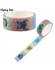 Flyingbee 15mmX5m śliczne Washi taśma klejąca DIY planista taśma maskująca Cartoon taśmy samoprzylepne naklejki dekoracyjne X049