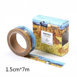 7m * 15mm DIY śliczne Kawaii Van Gogh dekoracyjne taśmy Washi rocznika taśma klejąca do Scrapbooking pamiętnik szkolne materiały