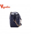 Yogodlns torebki damskie moda kobiety Messenger torby nit łańcuszkowa torba na ramię wysokiej jakości PU Leather Crossbody Quile