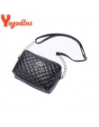 Yogodlns torebki damskie moda kobiety Messenger torby nit łańcuszkowa torba na ramię wysokiej jakości PU Leather Crossbody Quile