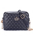 Yogodlns torebki damskie moda kobiety Messenger torby nit łańcuszkowa torba na ramię wysokiej jakości PU Leather Crossbody Quile