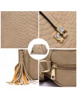 REALER kobiety mała kurierska torby codzienna torba na ramię moda w stylu retro frędzel torebka kobieta zipper crossbody torba t