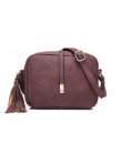 REALER kobiety mała kurierska torby codzienna torba na ramię moda w stylu retro frędzel torebka kobieta zipper crossbody torba t