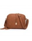 REALER kobiety mała kurierska torby codzienna torba na ramię moda w stylu retro frędzel torebka kobieta zipper crossbody torba t