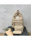 Nylonowy plecak multi-pocket kobiety torba na ramię Pure color kobiety plecak tornister dla nastoletnich dziewcząt mochila mujer