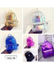 2019 moda hip-hop plecak holograficzny mochilas feminina kobiety srebrny laser plecak skórzany plecak torby szkolne zaino