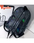 Yogodlns geometryczny plecak holograficzny podróży mężczyźni kobiety plecaki pcv laserowa torba na ramię student school backpack