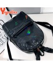 Yogodlns geometryczny plecak holograficzny podróży mężczyźni kobiety plecaki pcv laserowa torba na ramię student school backpack