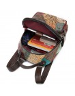 WESTAL Vintage kobiety plecaki prawdziwej skóry kwiatowy tornister dla dziewczyn Zip kobiet plecak szkolny Patchwork Daypack 863