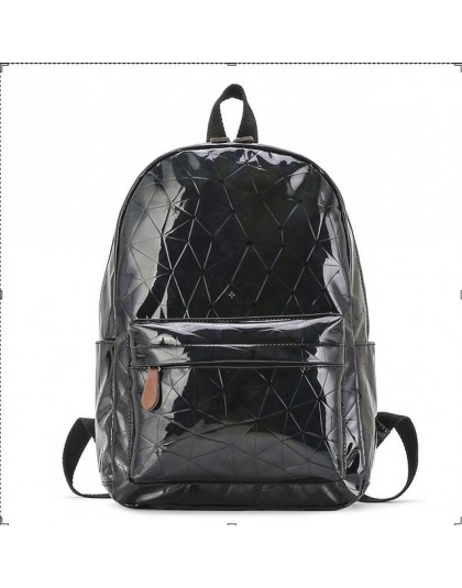 Yogodlns geometryczny plecak holograficzny podróży mężczyźni kobiety plecaki pcv laserowa torba na ramię student school backpack