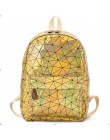 Yogodlns geometryczny plecak holograficzny podróży mężczyźni kobiety plecaki pcv laserowa torba na ramię student school backpack