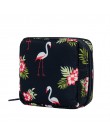 1pc Mini jednolita z wzorem kwiatowym kosmetyczka podróżna serwetka Organizer Flamingo kosmetyczka torba na przybory do makijażu