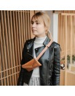 Moda damska torby z paskiem Solid Color nit na ramię saszetki na pas kobiety PU Leather Fanny Packs Casual torebka portfel sasze