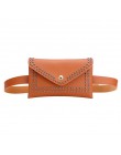 Moda damska torby z paskiem Solid Color nit na ramię saszetki na pas kobiety PU Leather Fanny Packs Casual torebka portfel sasze