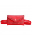 Moda damska torby z paskiem Solid Color nit na ramię saszetki na pas kobiety PU Leather Fanny Packs Casual torebka portfel sasze