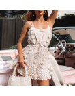 DICLOUD seksowny Spaghetti pasek Ruffles kobiety letnia sukienka Boho beżowy Backless line Party letnia sukienka plażowa eleganc