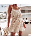 DICLOUD seksowny Spaghetti pasek Ruffles kobiety letnia sukienka Boho beżowy Backless line Party letnia sukienka plażowa eleganc