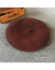 Czapka zimowa damska Vintage berety wełna 32 kolory czapka kaszkiet Gorras Planas Hombre czapki Beret Boinas Mujer czapka wełnia