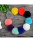 10cm natura prawdziwe futro z królika piłka Pom Pom puszyste DIY czapka zimowa Skullies czapki czapka z dzianiny pompony DEF003-