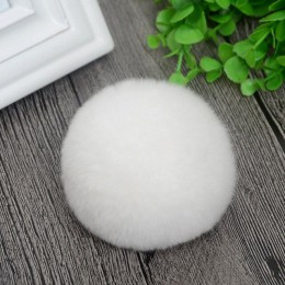 10cm natura prawdziwe futro z królika piłka Pom Pom puszyste DIY czapka zimowa Skullies czapki czapka z dzianiny pompony DEF003-