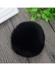 10cm natura prawdziwe futro z królika piłka Pom Pom puszyste DIY czapka zimowa Skullies czapki czapka z dzianiny pompony DEF003-