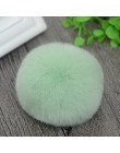 10cm natura prawdziwe futro z królika piłka Pom Pom puszyste DIY czapka zimowa Skullies czapki czapka z dzianiny pompony DEF003-