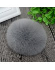 10cm natura prawdziwe futro z królika piłka Pom Pom puszyste DIY czapka zimowa Skullies czapki czapka z dzianiny pompony DEF003-