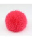 10cm natura prawdziwe futro z królika piłka Pom Pom puszyste DIY czapka zimowa Skullies czapki czapka z dzianiny pompony DEF003-