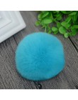 10cm natura prawdziwe futro z królika piłka Pom Pom puszyste DIY czapka zimowa Skullies czapki czapka z dzianiny pompony DEF003-