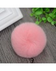 10cm natura prawdziwe futro z królika piłka Pom Pom puszyste DIY czapka zimowa Skullies czapki czapka z dzianiny pompony DEF003-