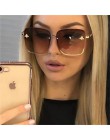 TOYEARN luksusowa marka Design Lady Oversize Rimless kwadratowe okulary przeciwsłoneczne damskie małe pszczoła okulary gradiento