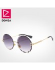 DENISA Vintage okrągłe okulary kobiety mężczyźni 2019 moda okulary bez oprawek Retro różowe okulary kobiety UV400 zonnebril dame