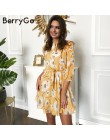 BerryGo vintage, w kwiaty drukuj sukienka boho kobiety dorywczo z długim rękawem wiosna chic party dress wysokiej talii odzież d