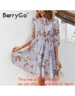 BerryGo vintage, w kwiaty drukuj sukienka boho kobiety dorywczo z długim rękawem wiosna chic party dress wysokiej talii odzież d