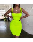 ZSIIBO Off ramię Mini Bodycon letnia sukienka kobiety Backless klub Party Sexy Wrap Neon sukienka Plus rozmiar Vestidos drop shi