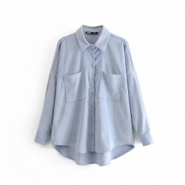 Zwiędły anglia vintage preppy oversize sztruks chłopak bluzka kobiety blusas mujer de moda 2020 koszule topy damskie plus rozmia