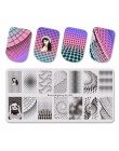 Beautybigbang tłoczenie płytki Nail Art geometria linie twarz obraz prostokąt ze stali nierdzewnej szablon do paznokci tłoczenie