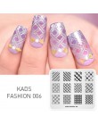 Płytki do stemplowania paznokci Nail artystyczny Design szablon do stemplowania geometryczny stempel do paznokci szablon Stamper