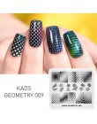 Płytki do stemplowania paznokci Nail artystyczny Design szablon do stemplowania geometryczny stempel do paznokci szablon Stamper