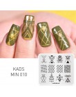 Płytki do stemplowania paznokci Nail artystyczny Design szablon do stemplowania geometryczny stempel do paznokci szablon Stamper