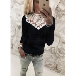 Wiosna jesień kobiety koronki bluzka koszula Sexy biały czerwony szary czarne bluzki Party dziewczyny Blusas koszule 2018 moda