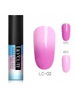 LILYCUTE 5ml 3-warstwy kolor zmiana lakier żelowy UV cekiny termiczna żelowy lakier do paznokci matowy warstwa wierzchnia Soak O