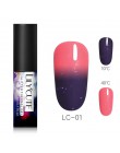 LILYCUTE 5ml 3-warstwy kolor zmiana lakier żelowy UV cekiny termiczna żelowy lakier do paznokci matowy warstwa wierzchnia Soak O